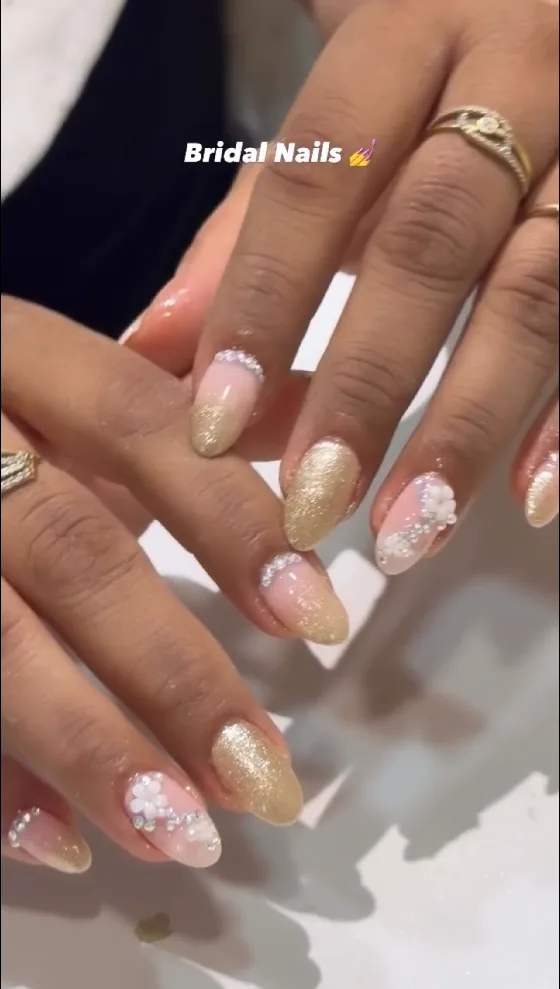 Bridal nail art reel